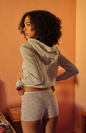 By PacSun Bunny Waffle Knit Hoodie image number 3