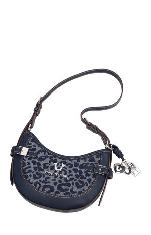 Blake Leopard Denim Belted Hobo Bag image number 8