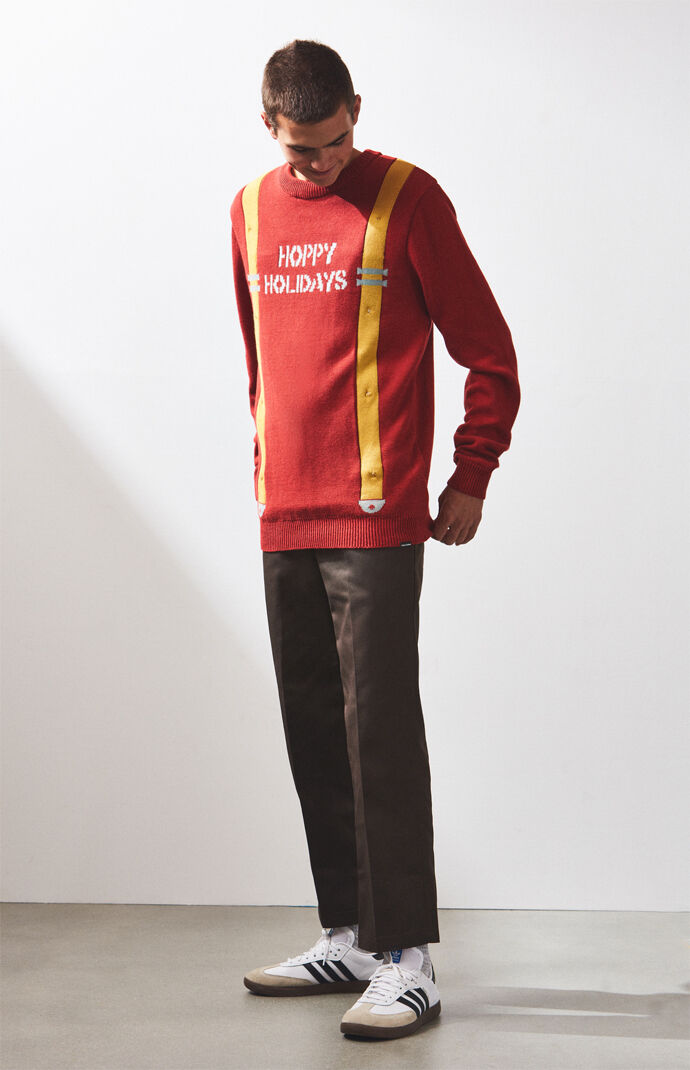 Suspenders Light Up Crew Neck Sweater