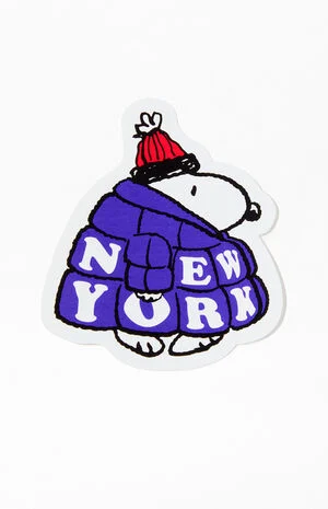 Snoopy NY Puffer Coat Sticker image number 1