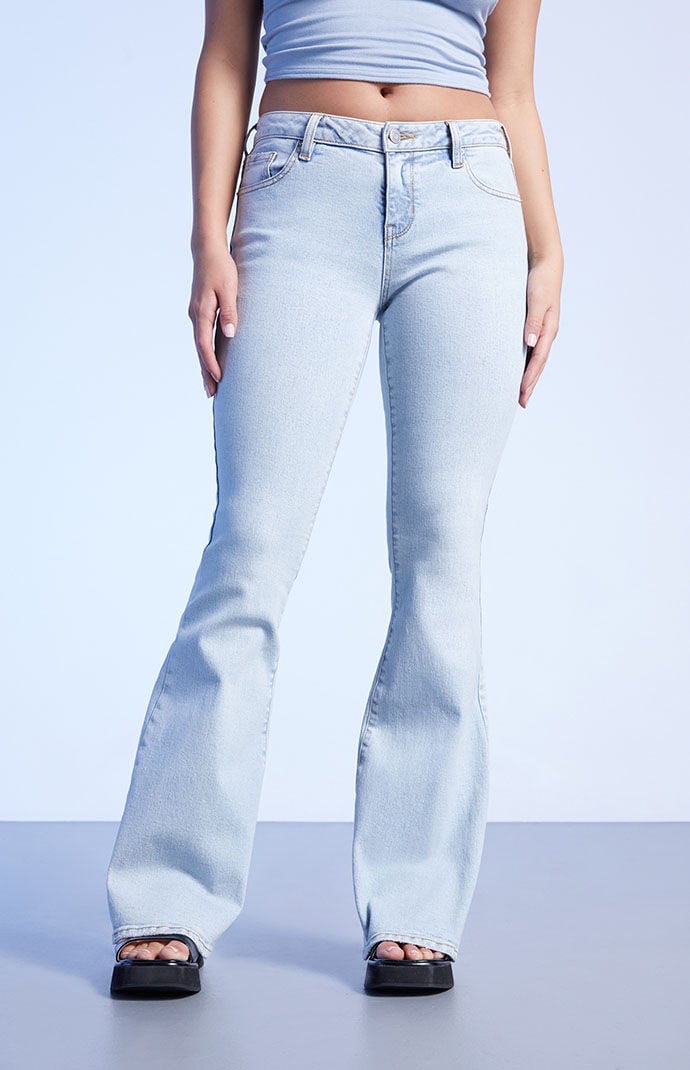 PacSun Light Blue Low Rise Flare Jeans PacSun