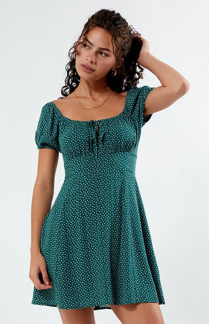La Hearts Women s Tie Front Mini Dress in Navy Size Small