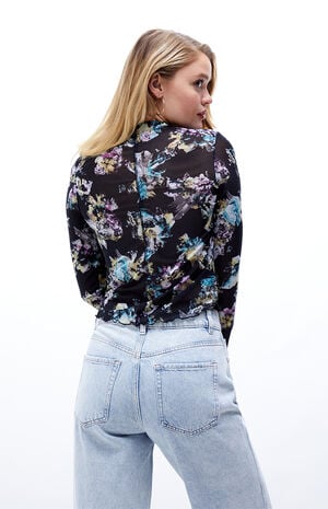 Crystal G AOP Long Sleeve Top image number 4