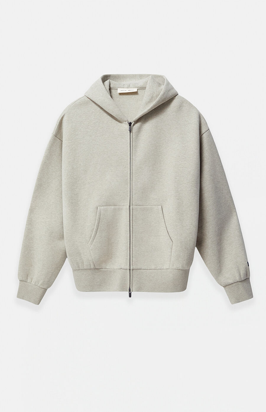 Fear of God ESSENTIALS Heather Stone Classic Fleece Zip Up Hoodie | Pacsun