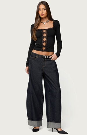 Zeya Lacey Keyhole Top image number 4