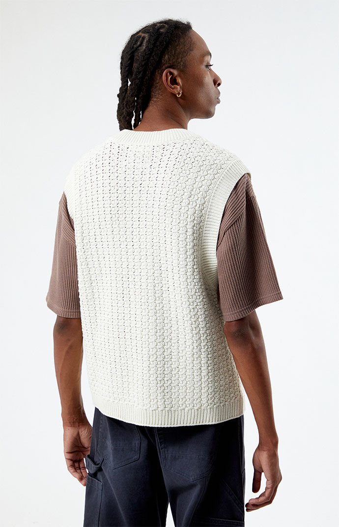 Pacsun White Crochet Knit Vest | PacSun