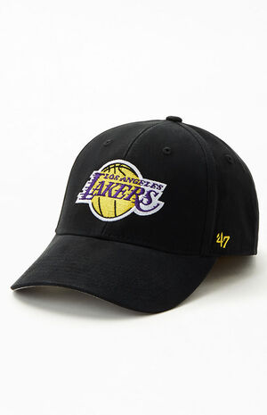 Kids Black LA Lakers Velcro Back Hat image number 4