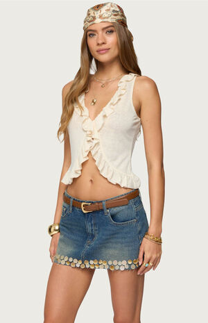 Marsh Ruffle Split Front Top image number 2