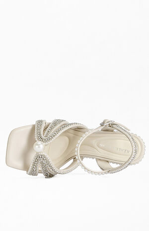 Women's Elara Ivory Pearl Sandal Heels image number 4
