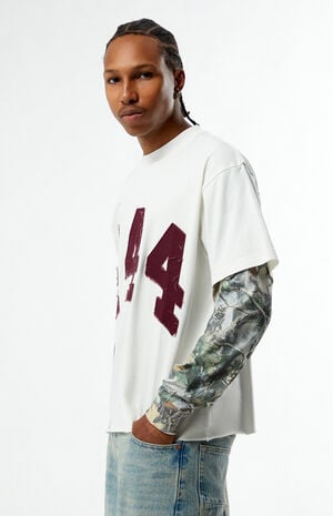 444 Camo Cropped 2fer Long Sleeve T-Shirt image number 3