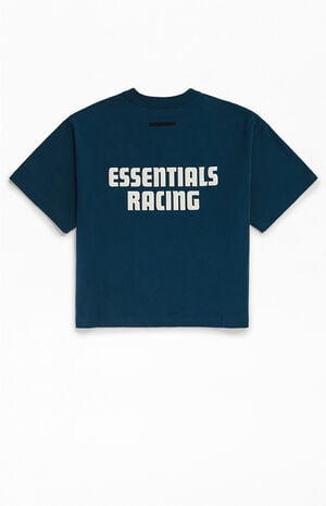 Kids Blue Racing Merch T-Shirt image number 2
