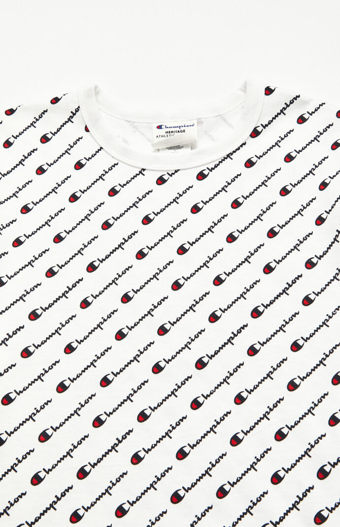 white champion hoodie with champion written all over it