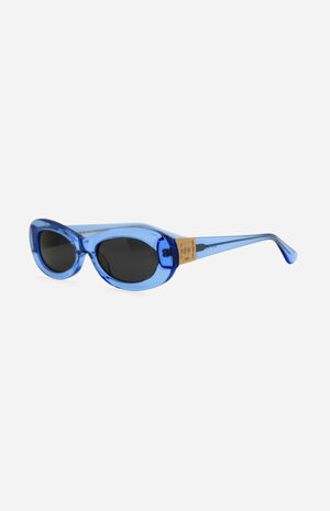 SoHo Powder Blue Oval Sunglasses image number 3