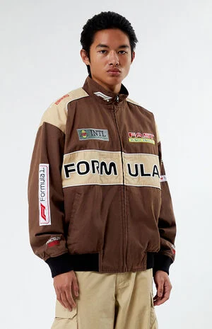 x PacSun Brown Pole Position Jacket image number 1