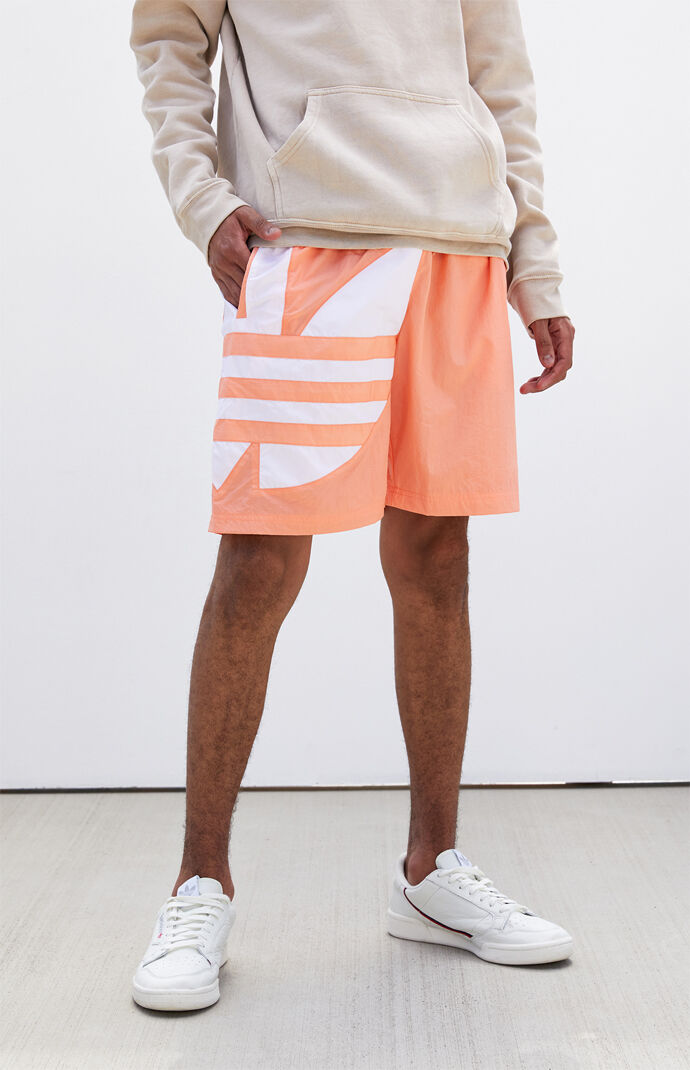 Coral 3-Stripes 16" Swim Trunks