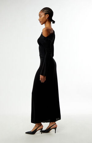 Maren Jeweled Asymmetrical Maxi Dress image number 3