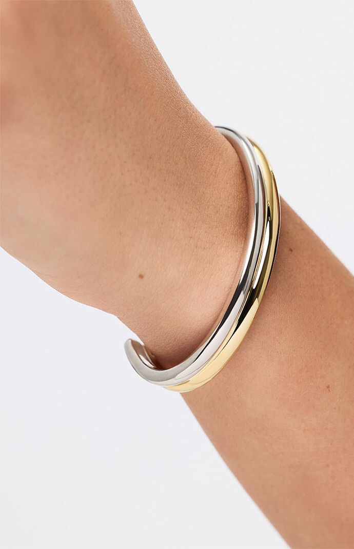 Ana Luisa Arlo Two-Tone Double Cuff Bracelet