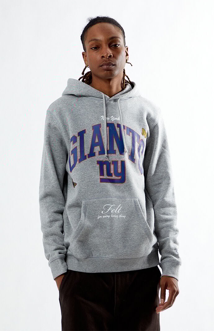 New Era Men s x Felt NY Giants Hoodie in Gray Size Small