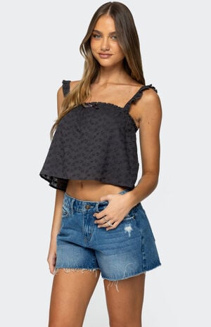 Tami Eyelet Ruffle Tank Top image number 3