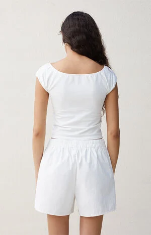 White Boxer Shorts image number 3