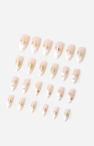 Golden Sun Almond Press-On Nails image number 3