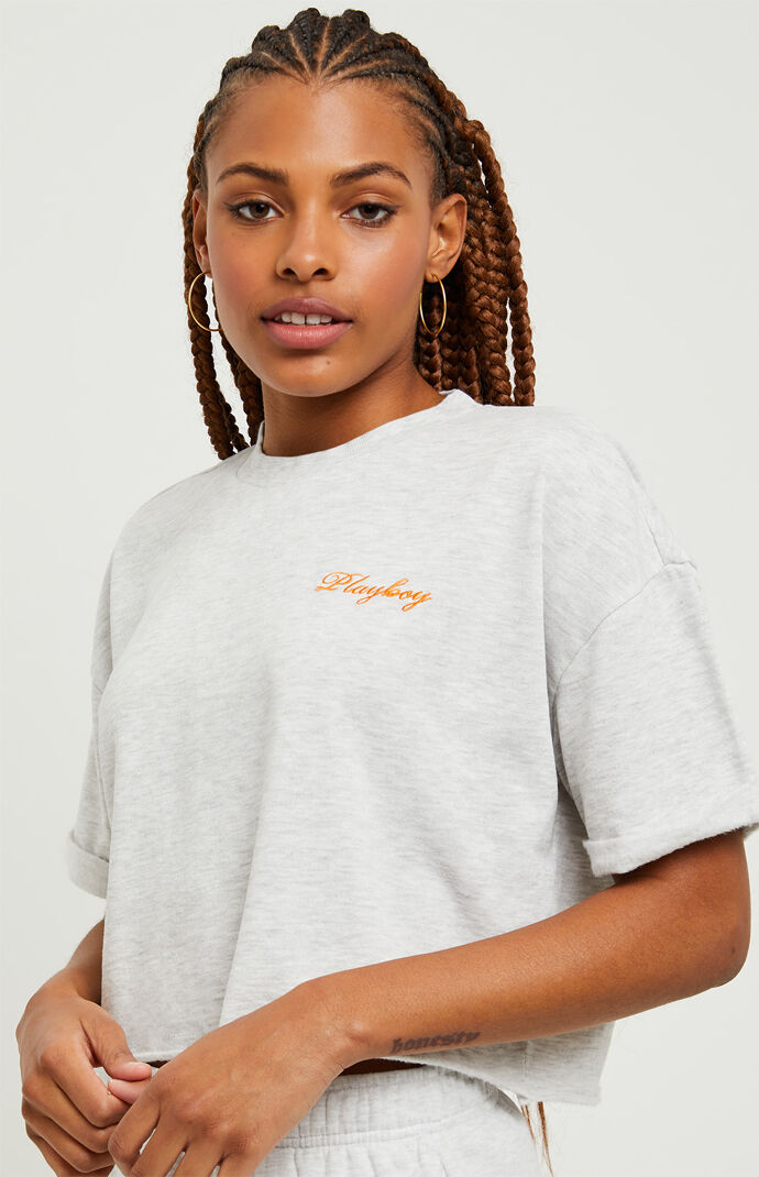 By PacSun Bunny Cropped Crew Neck Sweatshirt