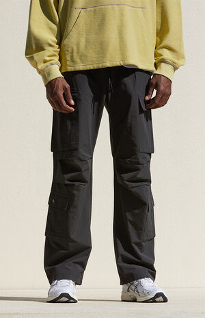Black Baggy Cargo Pants image number 2