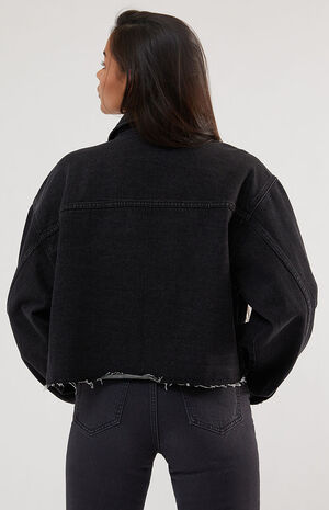 Raw Cut Denim Trucker Jacket image number 4