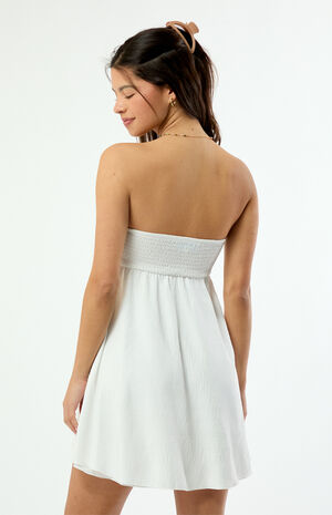 Clara Smocked Strapless Mini Dress image number 4