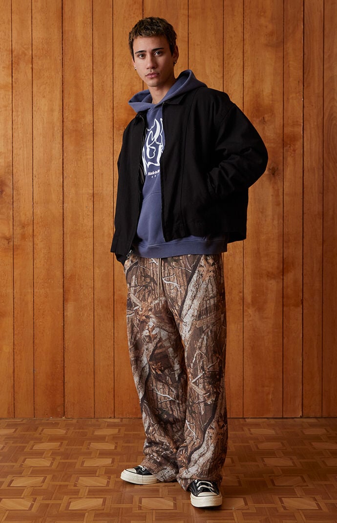 Pacsun Camo Fleece Extreme Baggy Sweatpants