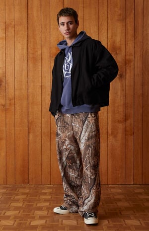 Camo Fleece Extreme Baggy Sweatpants image number 1
