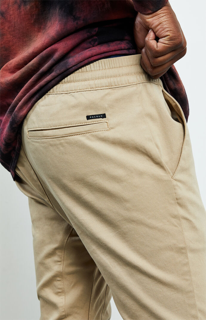 Khaki Skinny Jogger Pants