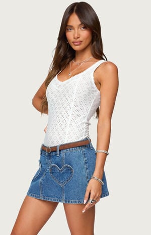 Clementina Eyelet Bodysuit image number 2