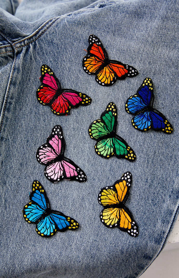 butterfly patch jeans