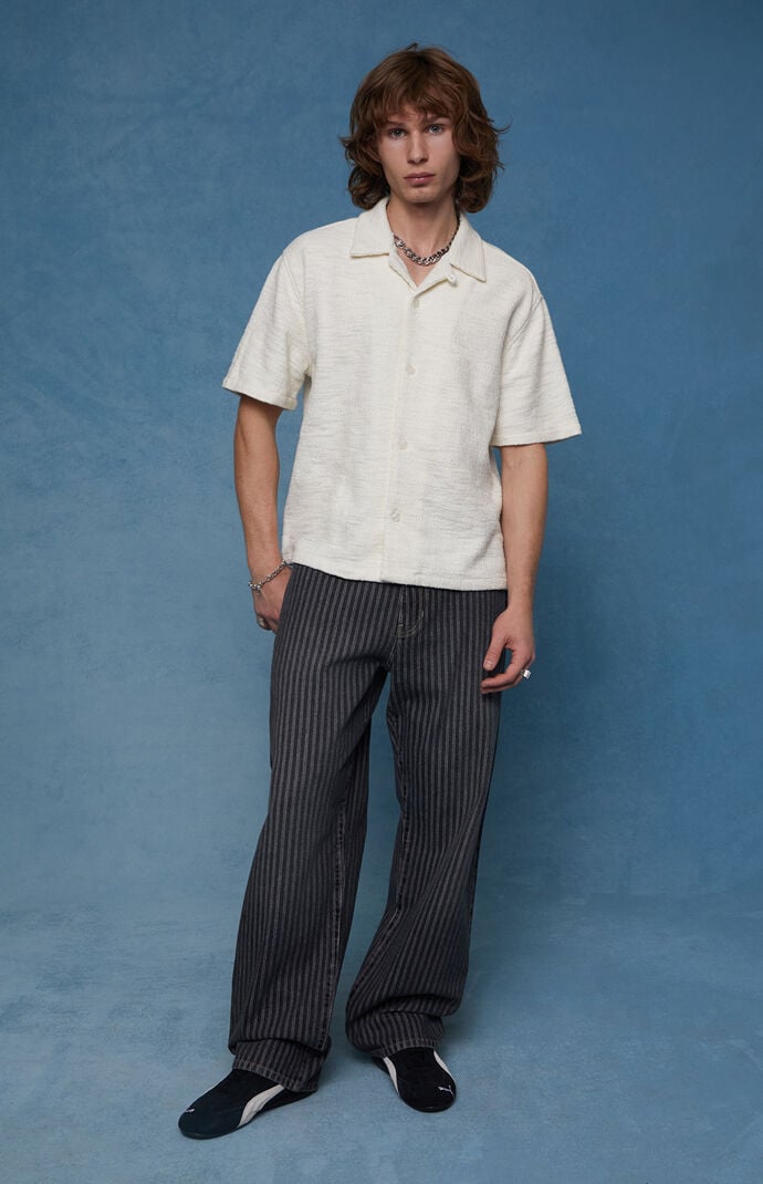 Pacsun Dylan Baggy Jeans Stripe Washed Black