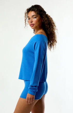 Active Aspen Waffle Knit Off-The-Shoulder Top image number 3