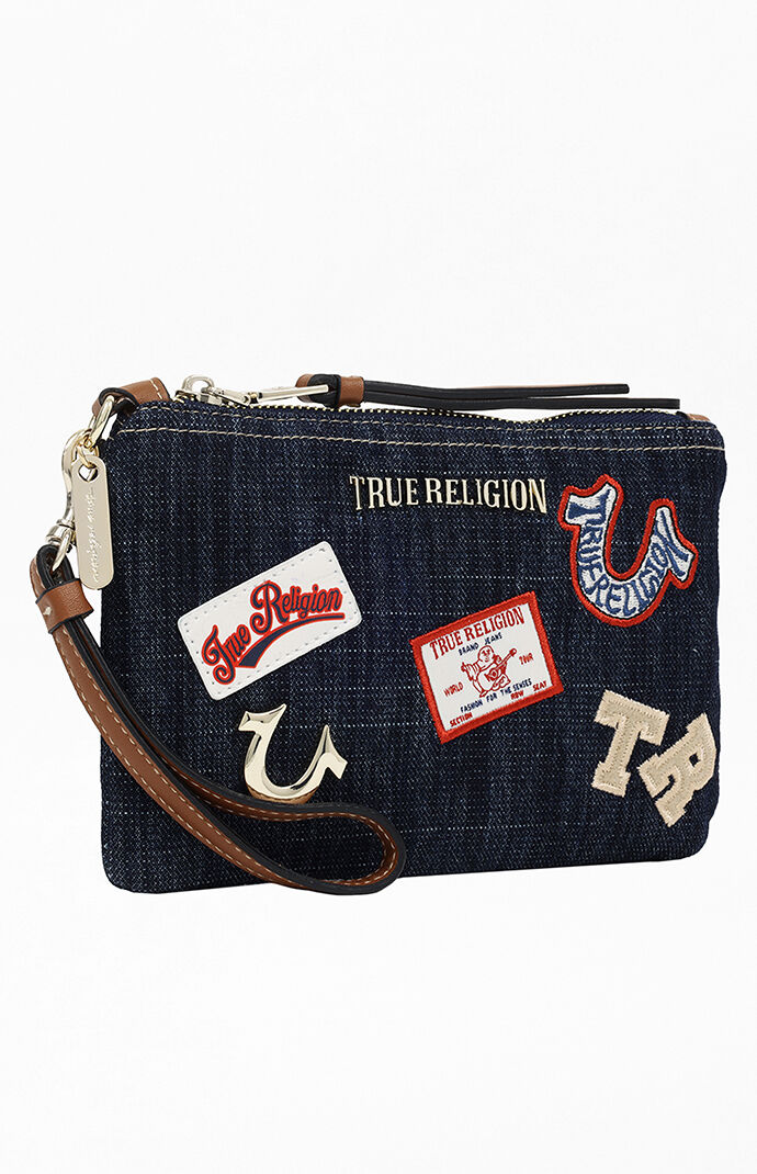 True Religion Cooper Parkchester Denim Wristlet Pouch