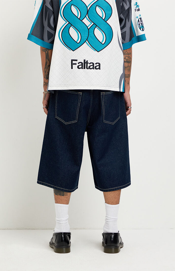 Pacsun Austin Extreme Baggy Jean Shorts Dark Blue | Pacsun