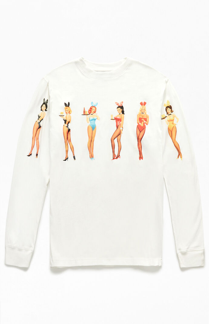Playboy By Pacsun Day Club Bunny Girls Long Sleeve T Shirt Pacsun