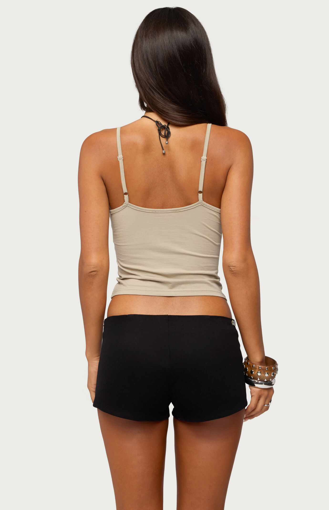 Edikted Zanna Keyhole Tie Front Tank Top