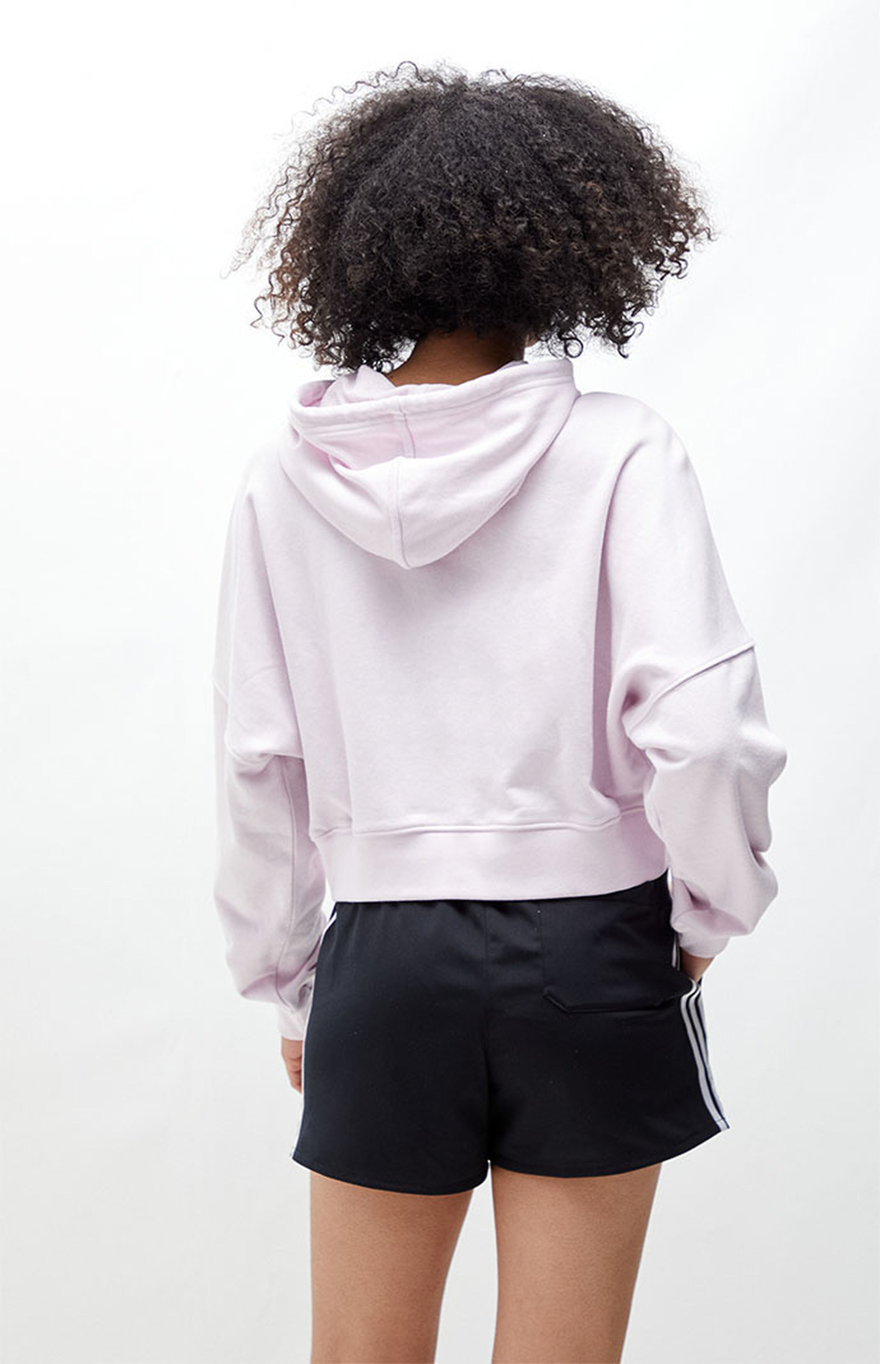 adidas Light Pink '80s Cropped Hoodie PacSun