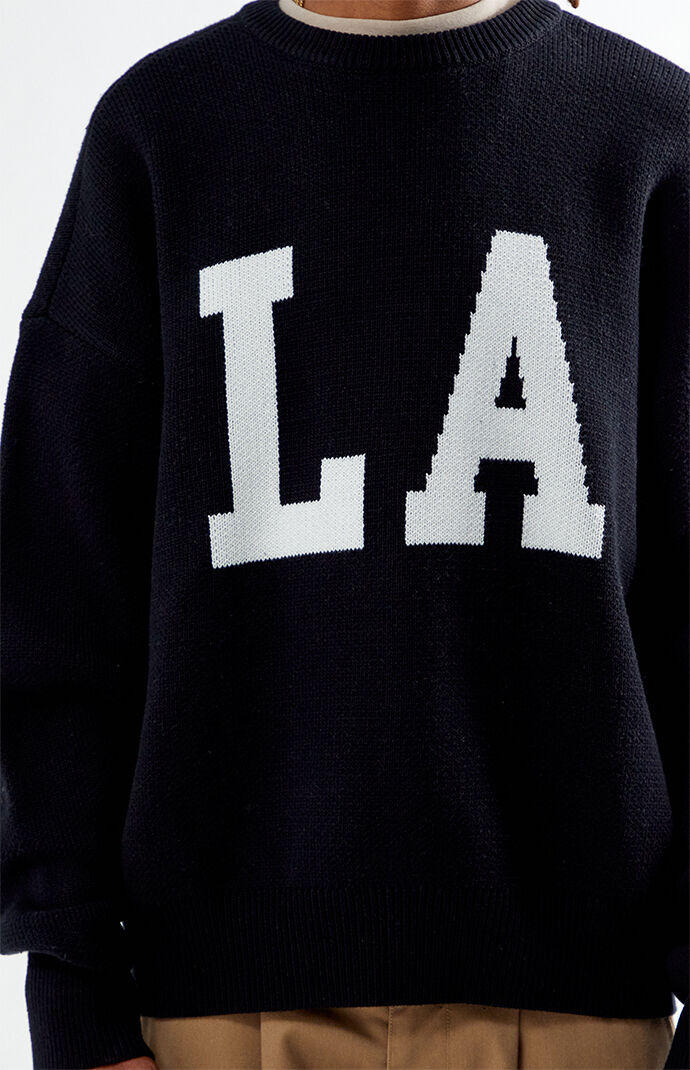 Shop Black Los Angeles Crew Neck Sweater on Sale at