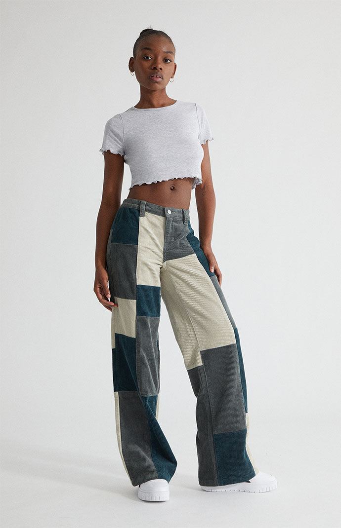 PacSun Sage Patchwork Puddle Cargo Pants | PacSun