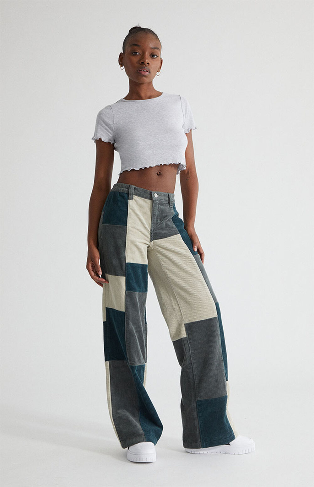 PacSun Sage Patchwork Puddle Cargo Pants PacSun