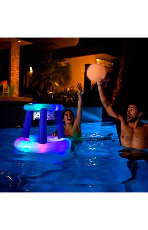 Illuminated Floating LED Basketball Set image number 2