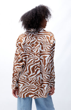 Oversized Satin Shirt image number 4