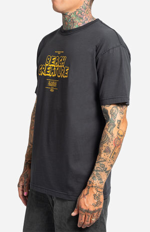 Vintage Black Beach Creature T-Shirt image number 4
