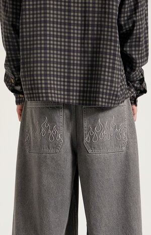 Ryder Ultra Baggy Jeans Flames Gray image number 4