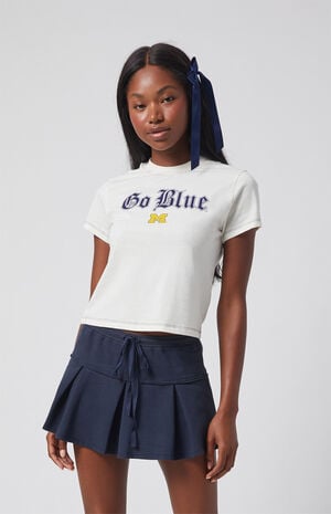 Pleated Knit Mini Skirt image number 1