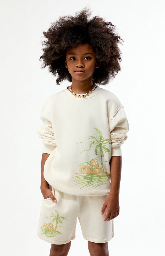 Pacsun Kids Palm Tree Baggy Sweat Shorts
